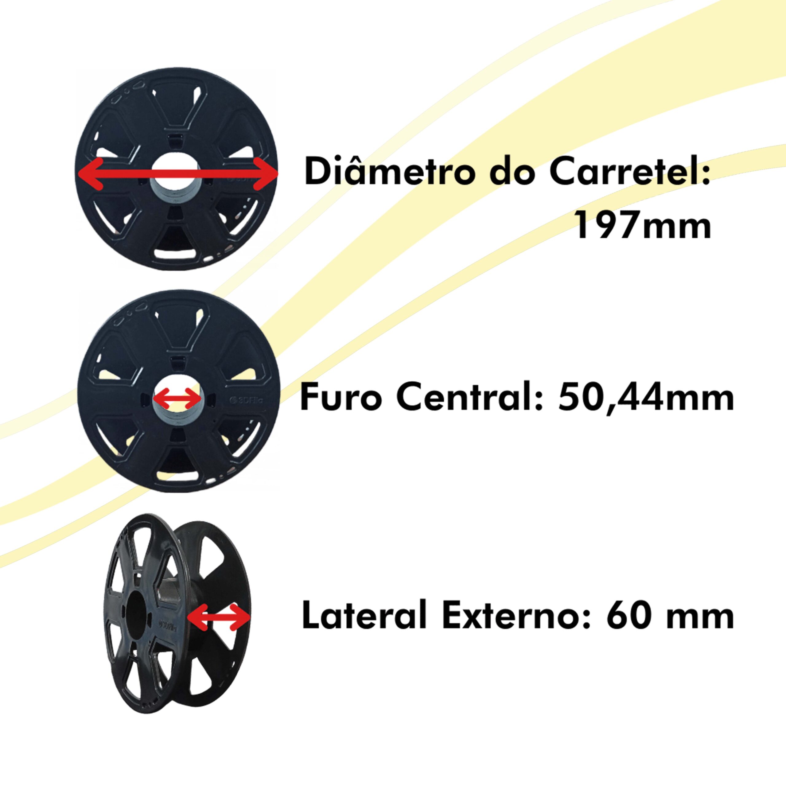 Filamento ABS Natural Marfim Premium 1,75mm 4