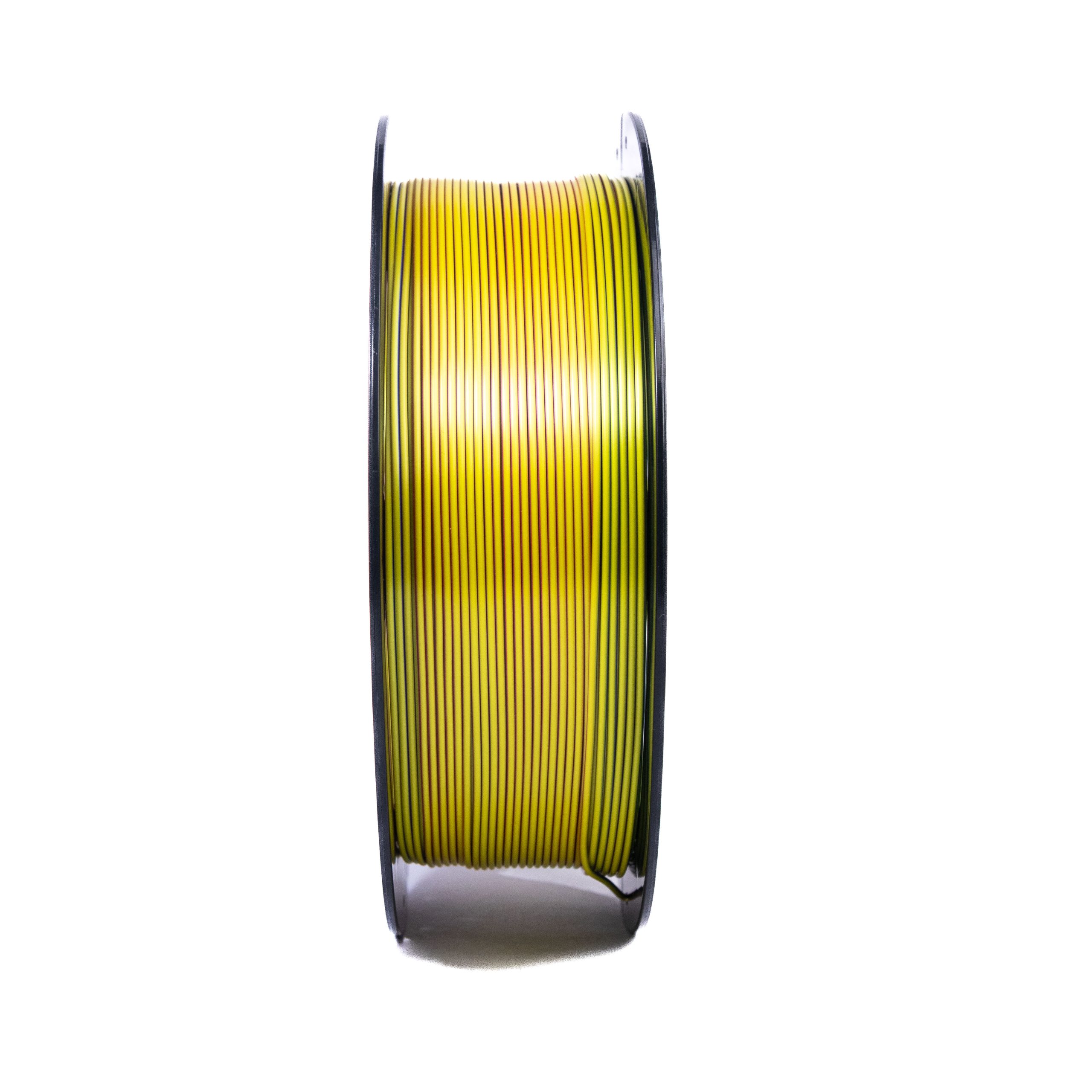 Filamento PLA Silk Tricolor Verde, Dourado e Laranja 4